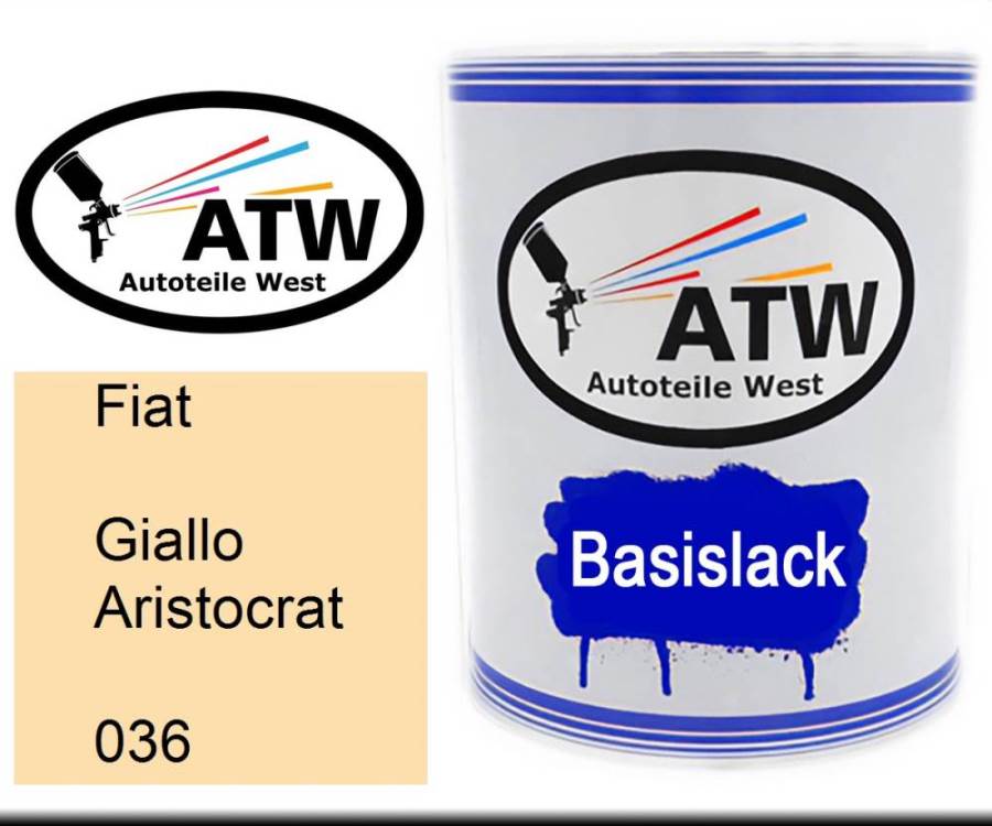 Fiat, Giallo Aristocrat, 036: 1L Lackdose, von ATW Autoteile West.